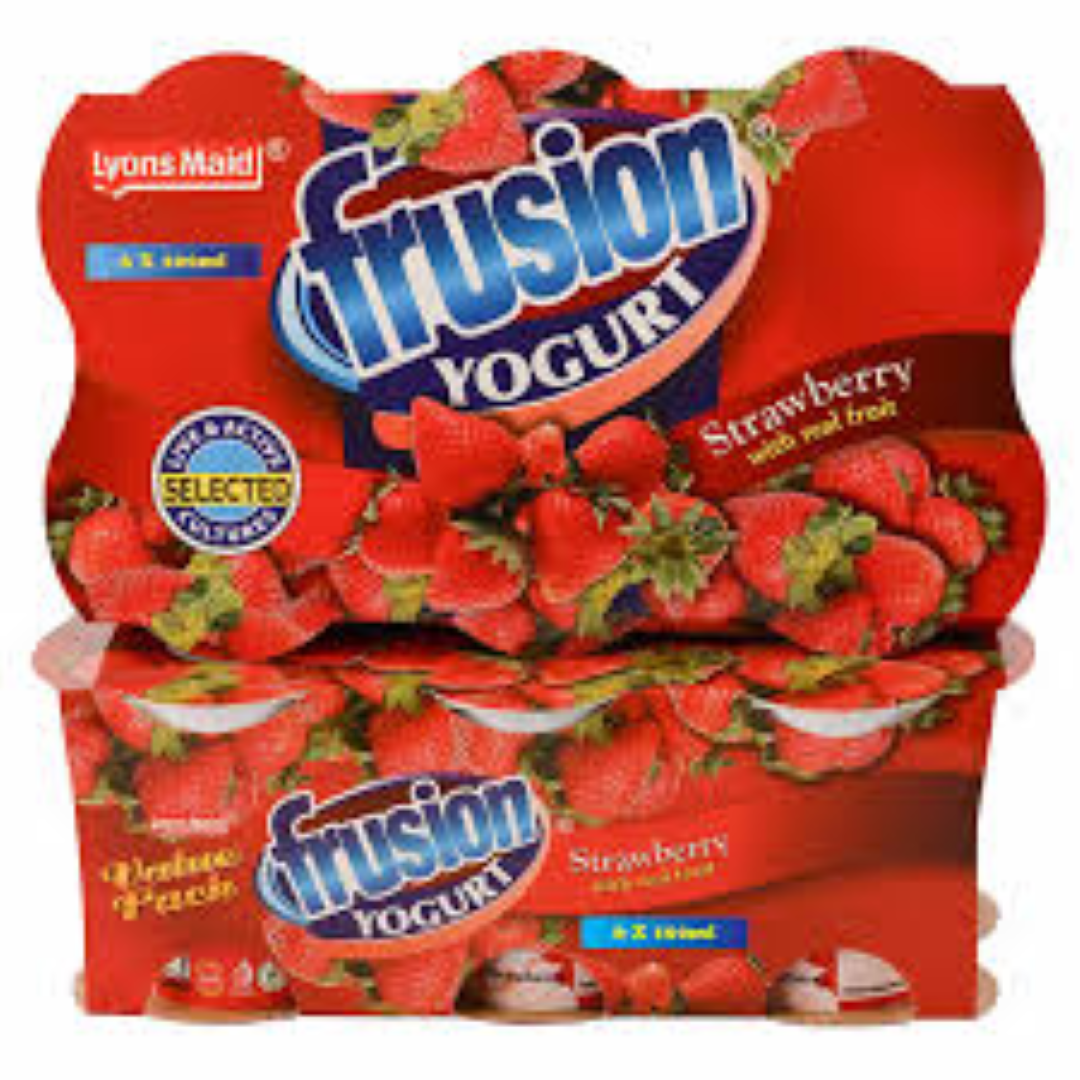 FRUSION VALUE PACK STRAWBERRY YOGURT 6X100ML